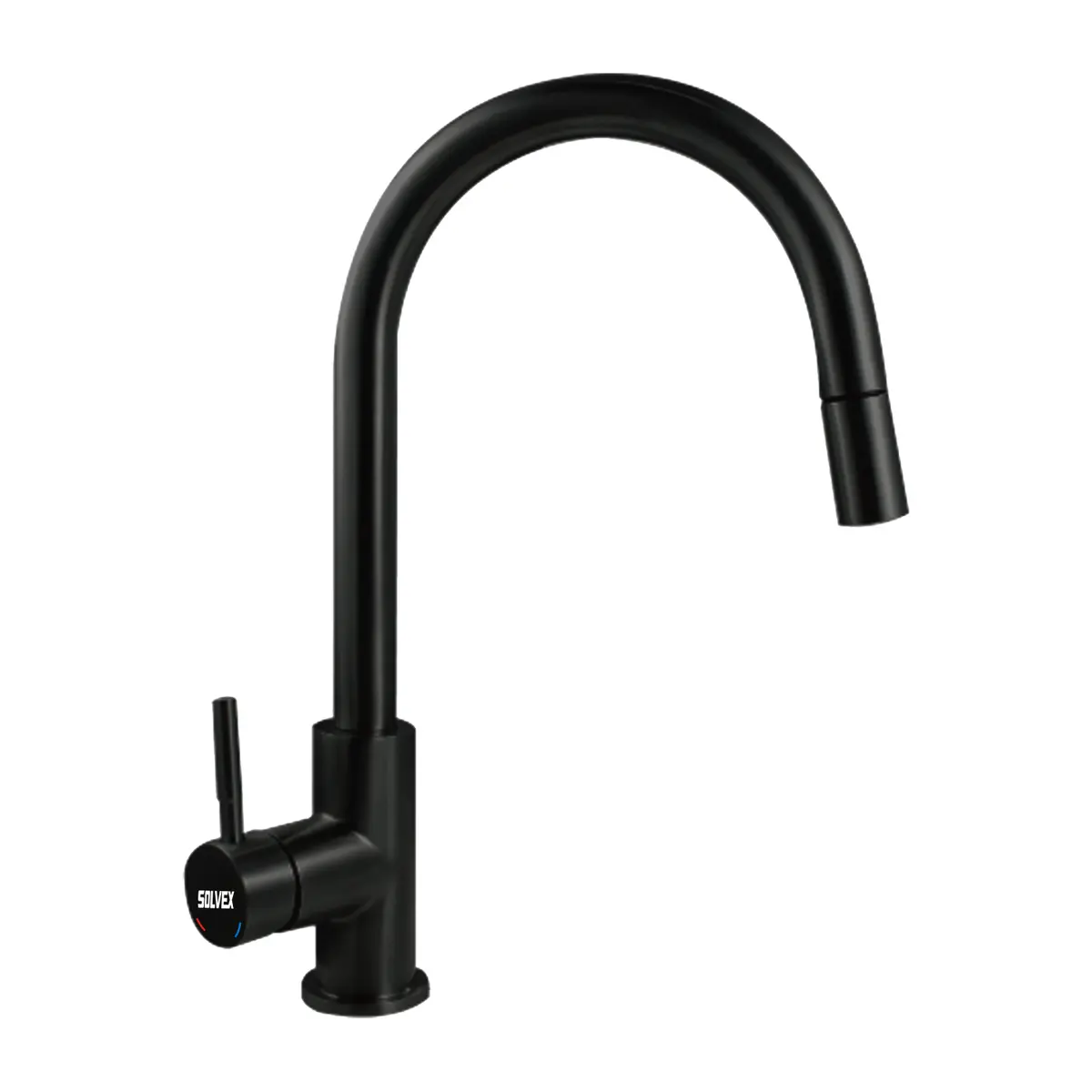 Grifo De Fregador De Acero Inoxidable. Pluma Llave Mezcladora Para Cocina Con Manguera Extensible De 1.5 M. Color Negro. 2