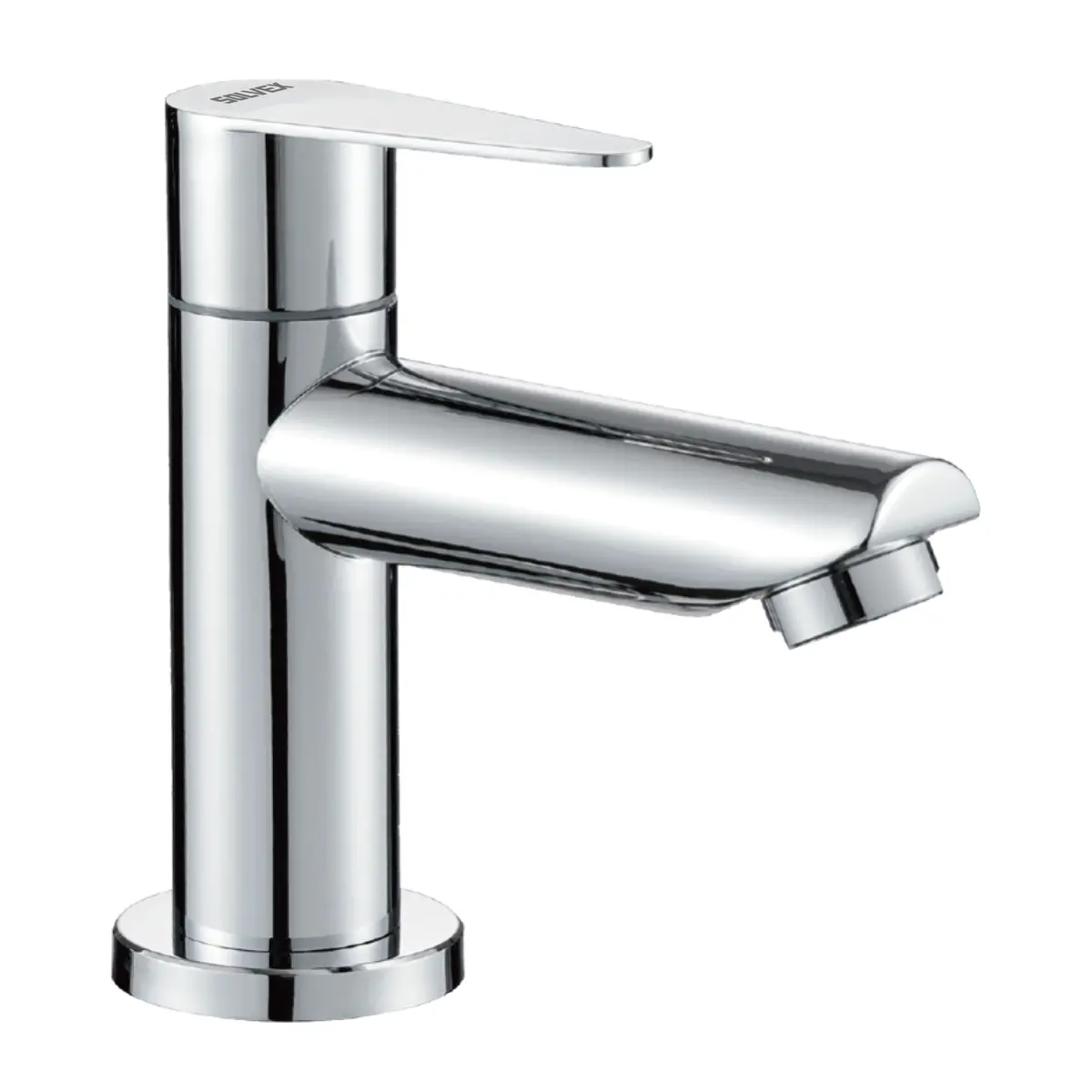 Llave De Lavamanos Individual. Color Cromado Brillante. Grifo Para Lavabo. Pluma De Acero Inoxidable. 2