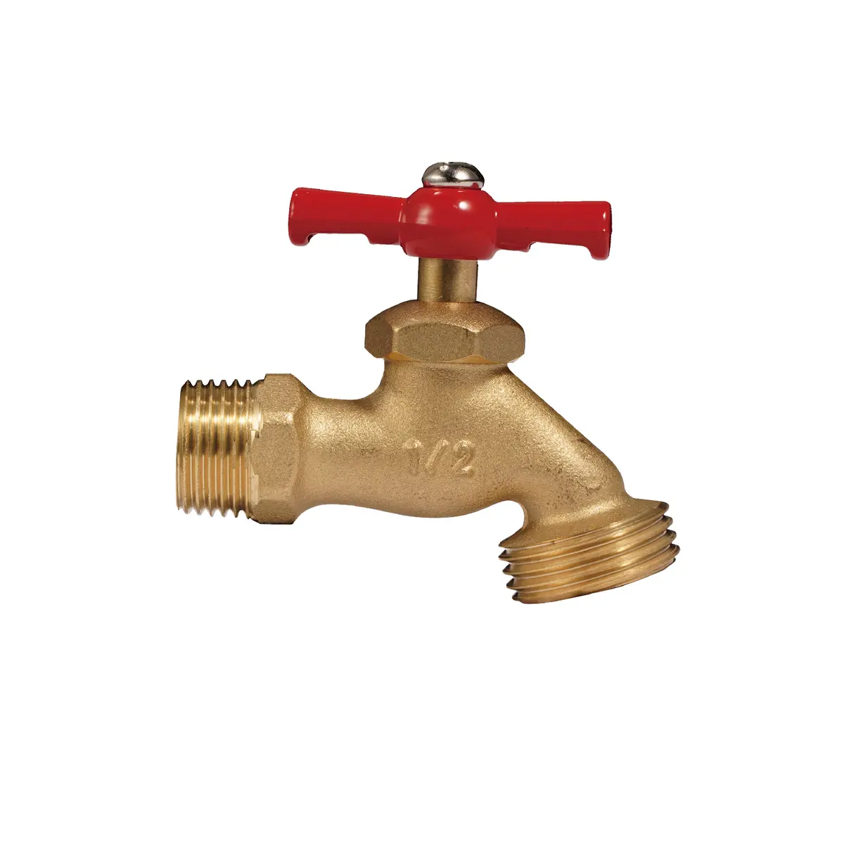 Llave De Agua Con Rosca Para Manguera 1/2" Y 3/4" Cuerpo De Latón. Uso En Jardín Y Tomas De Agua. 2