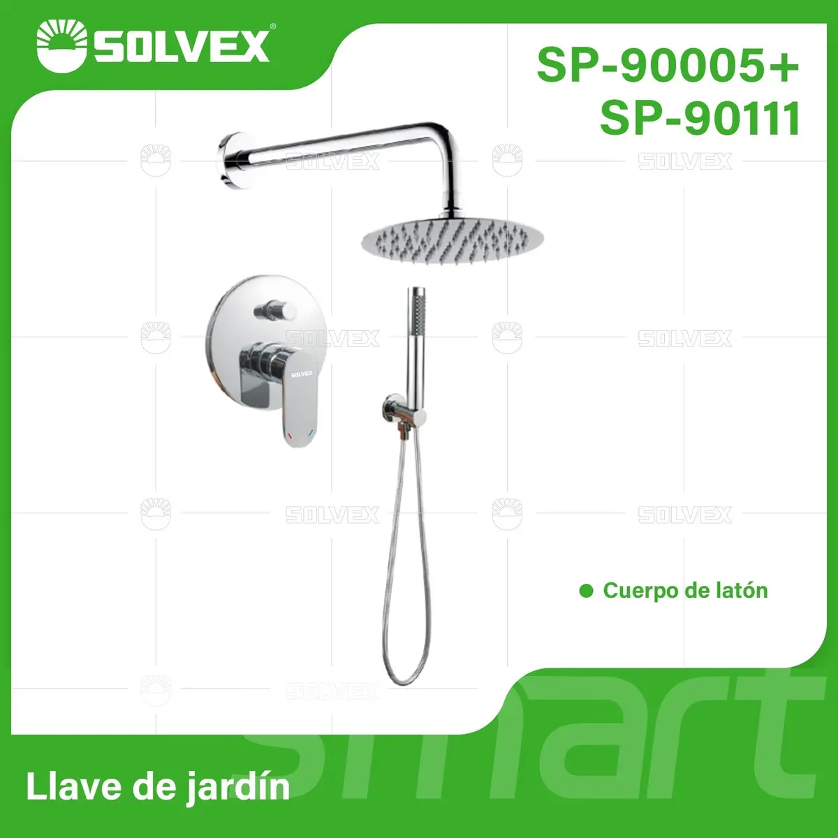 Ducha Para Empotrar. Juego De Mezcladora Monomando Con Desviador, Regadera Redonda De 8” Y Ducha Teléfono. Color Cromado. 1