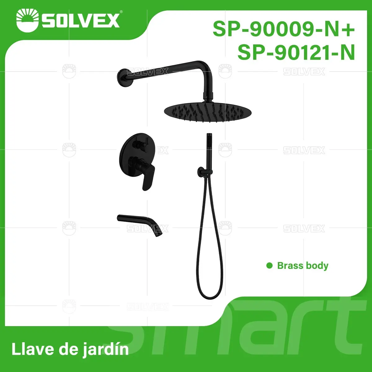 Ducha Para Empotrar. Juego De Mezcladora Monomando Con Desviador Para Bañera. Regadera Redonda De 8”, Ducha Teléfono Y Surtidor Inferior. 1