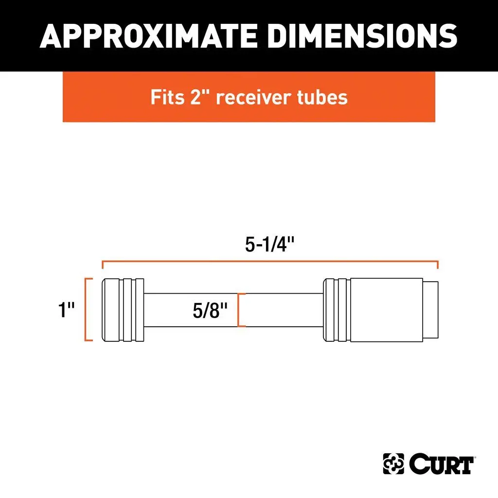 Curt 23518 Barbell Hitch Lock 5/8 Inch Fits 2 Inch Receiver Black 2