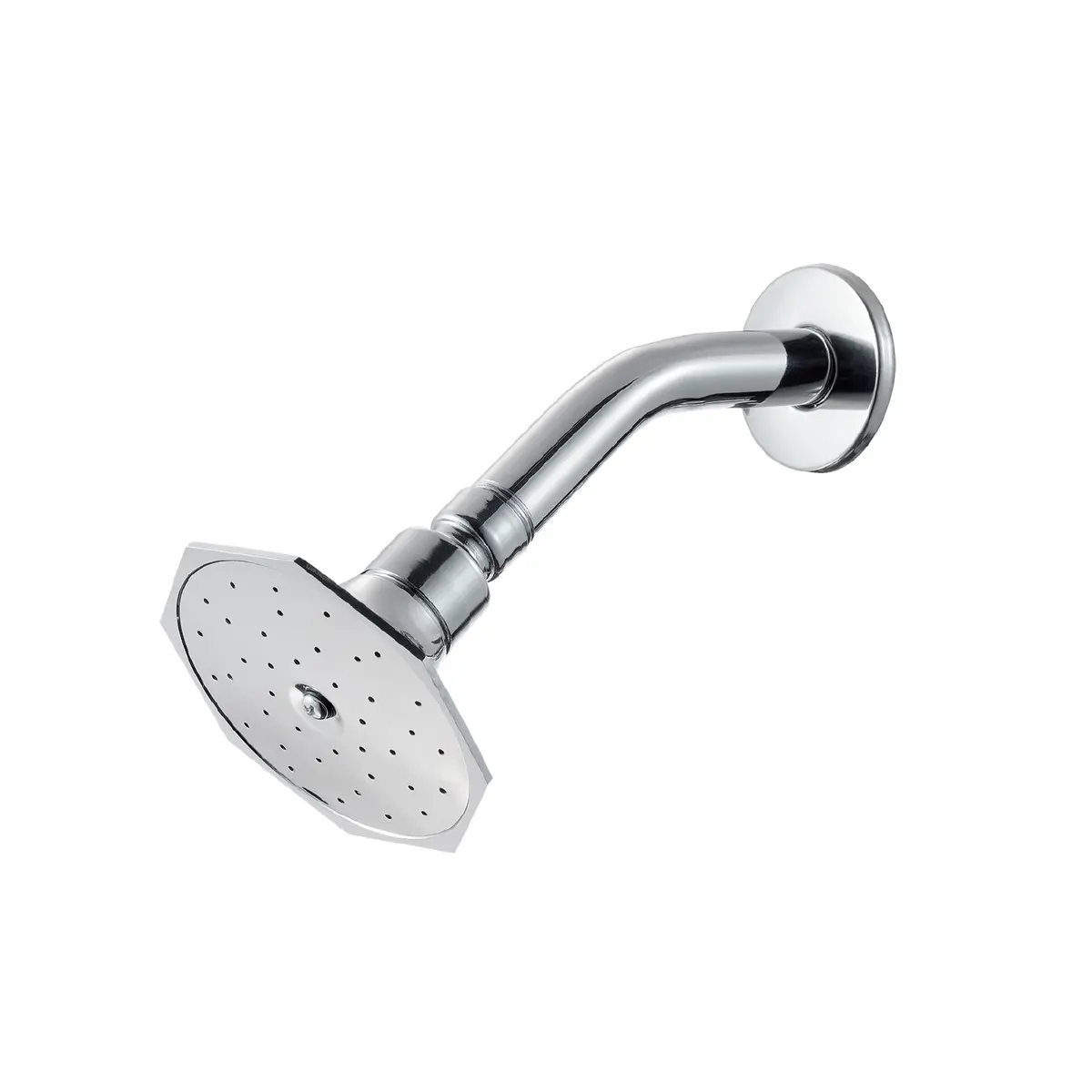 Regadera Para Ducha Octagonal 3½" Cromada. Cabezal De Alta Durabilidad Con Flujo Ajustable Para Baja Presión. 2