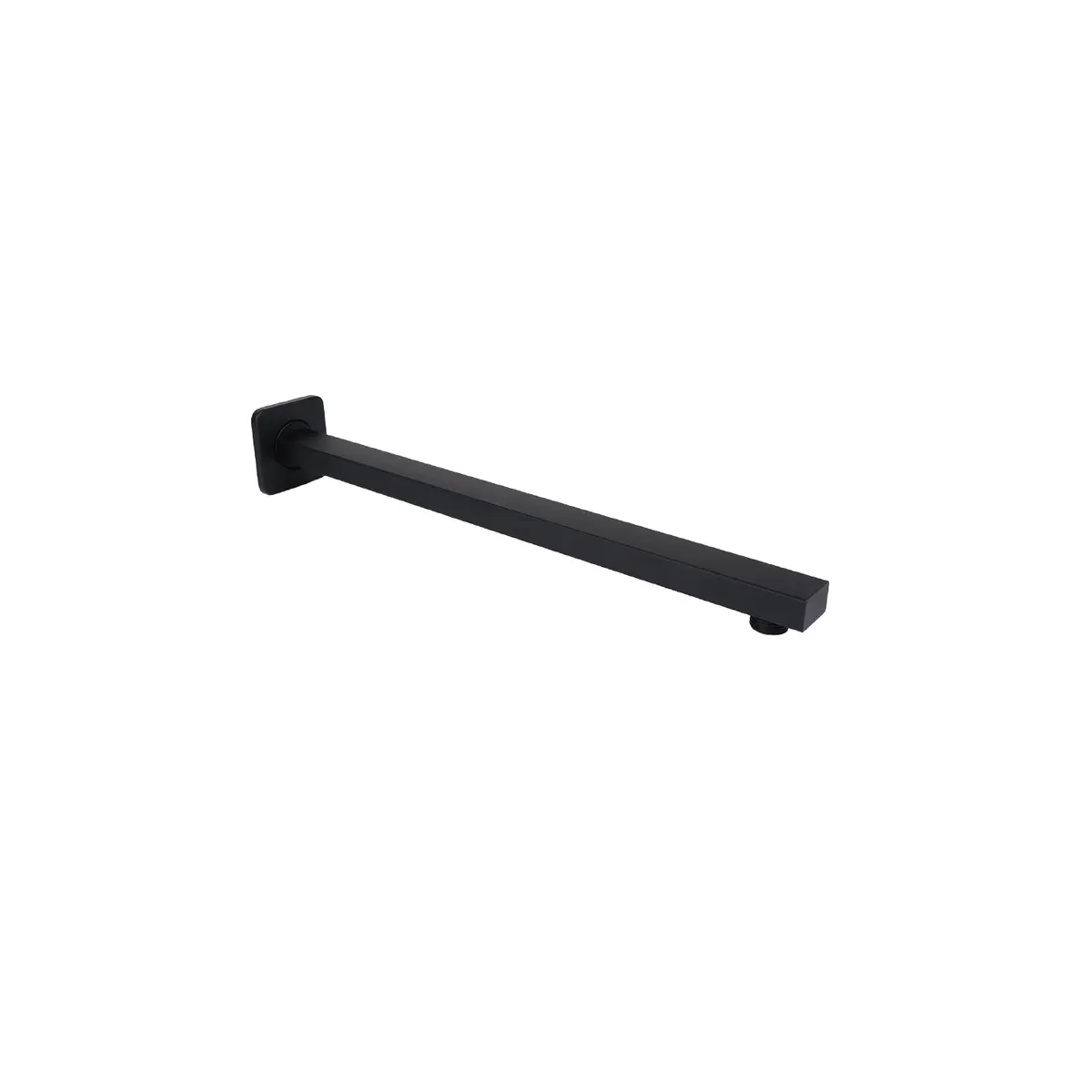 Brazo De Ducha Cuadrado 40 Cm. Tubo De Acero Inoxidable Con Chapetón Para Regadera. Color Negro. 2