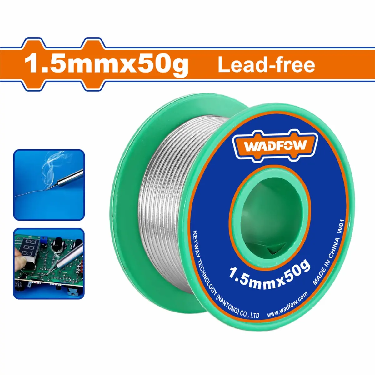 Rollo Cautin Estaño Alambre De Soldadura Sin Plomo 1.5Mmx50g Soldar En 227°C Carrete Hilo 99.3%Sn+0.7%Cu 1