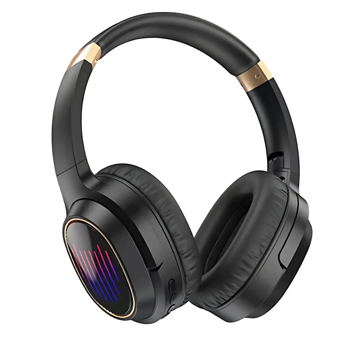 Audífonos Bluetooth 5.3.(Color Negro). Auriculares Inalámbricos Con Micrófono. 8 Horas De Uso Y Cable Tipo-C. 1