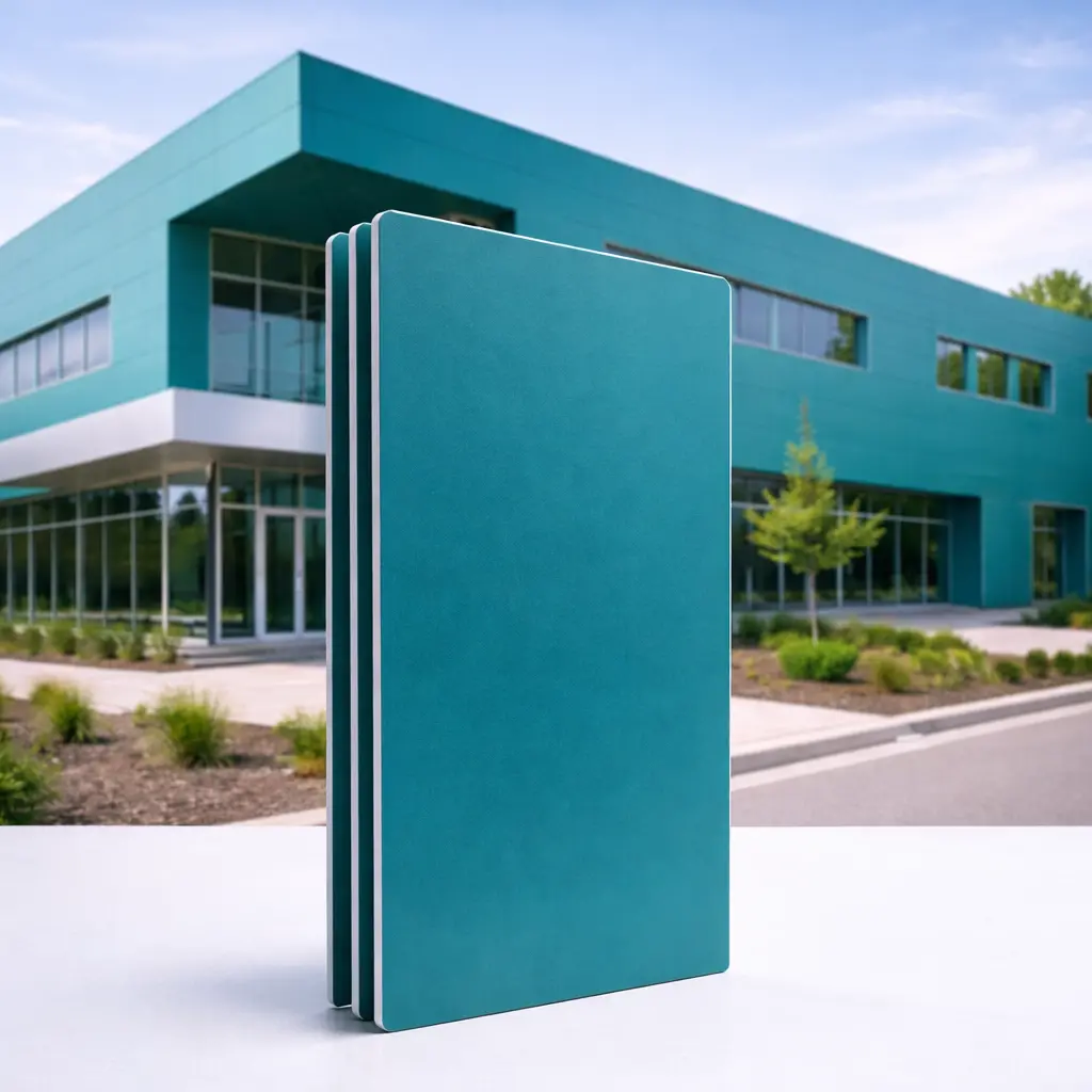 Lamina Alucobond Acm 4Mm Pvdf 1.22X2.44M (4X8pies) Panel Revestimiento Exterior De Alta Calidad Color Verde Finland B035 Carbone 1