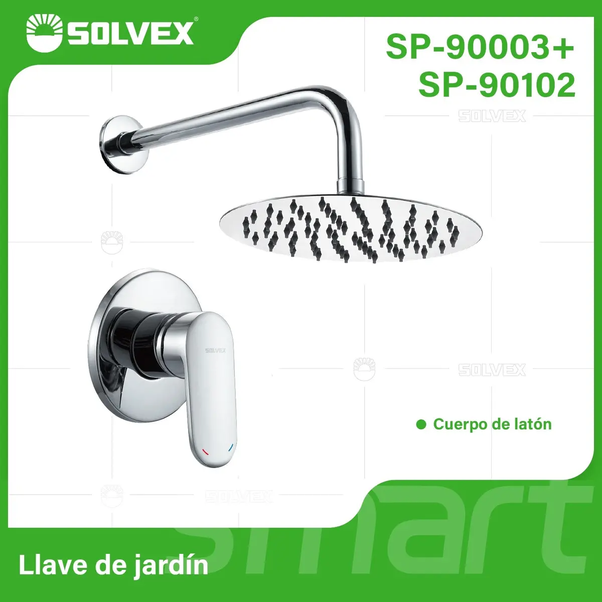 Ducha Para Empotrar. Juego De Mezcladora Monomando Con Regadera Redonda De 8”. Brazo A Pared De 40 Cm. Color Cromado. 1