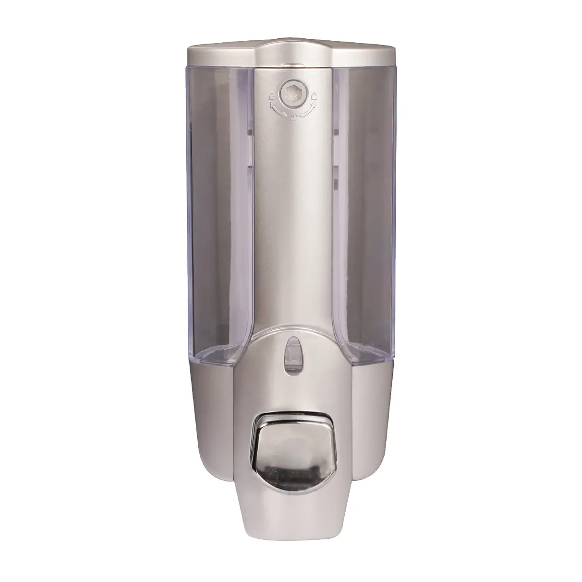 Dispensador De Jabón Líquido Individual 350Ml Color Gris. Dosificador De Plástico Para Baño Y Cocina. Montaje En Pared. 2