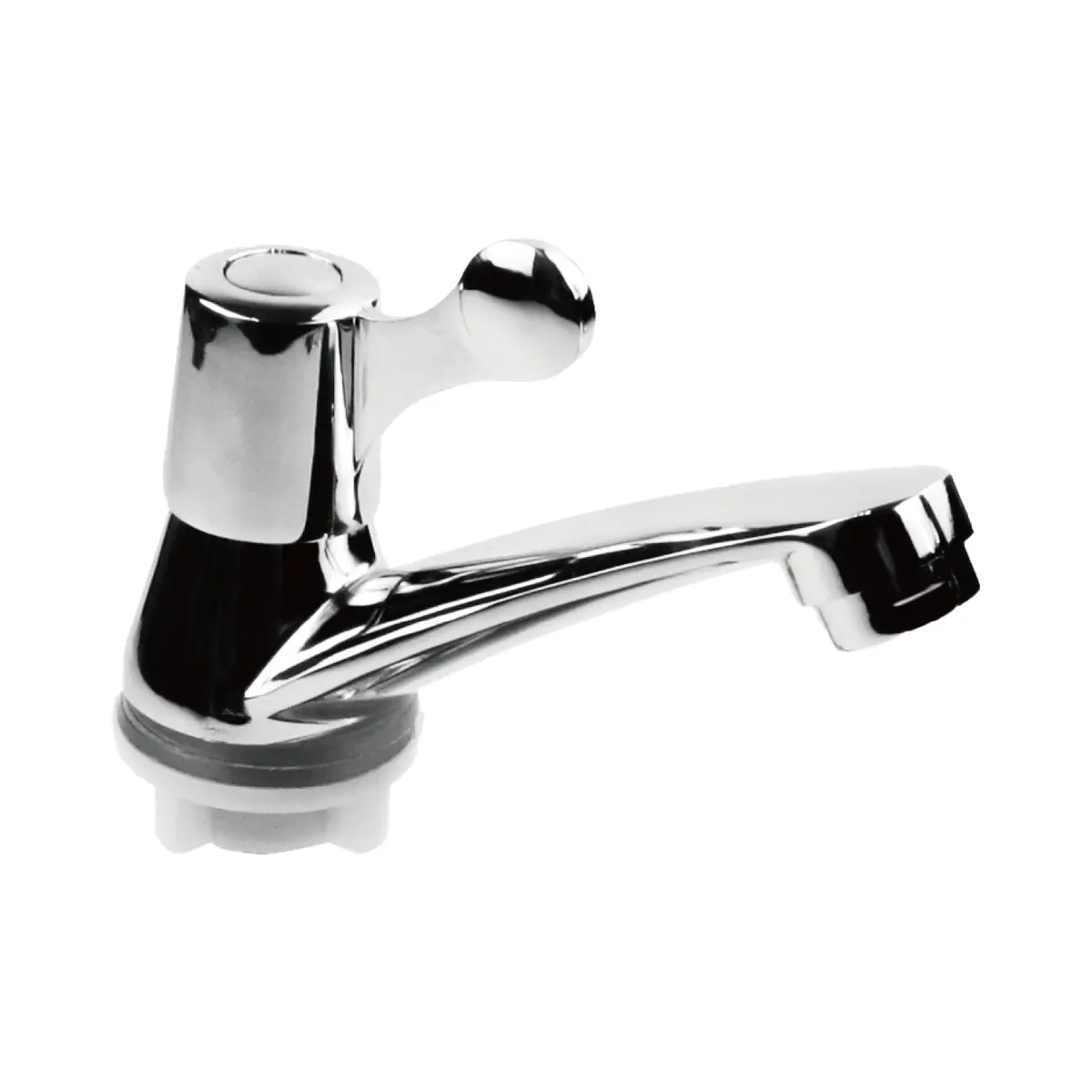 Grifo De Lavamanos Cromado Brillante. Pluma Llave Para Baño En Cuerpo De Zinc. 2
