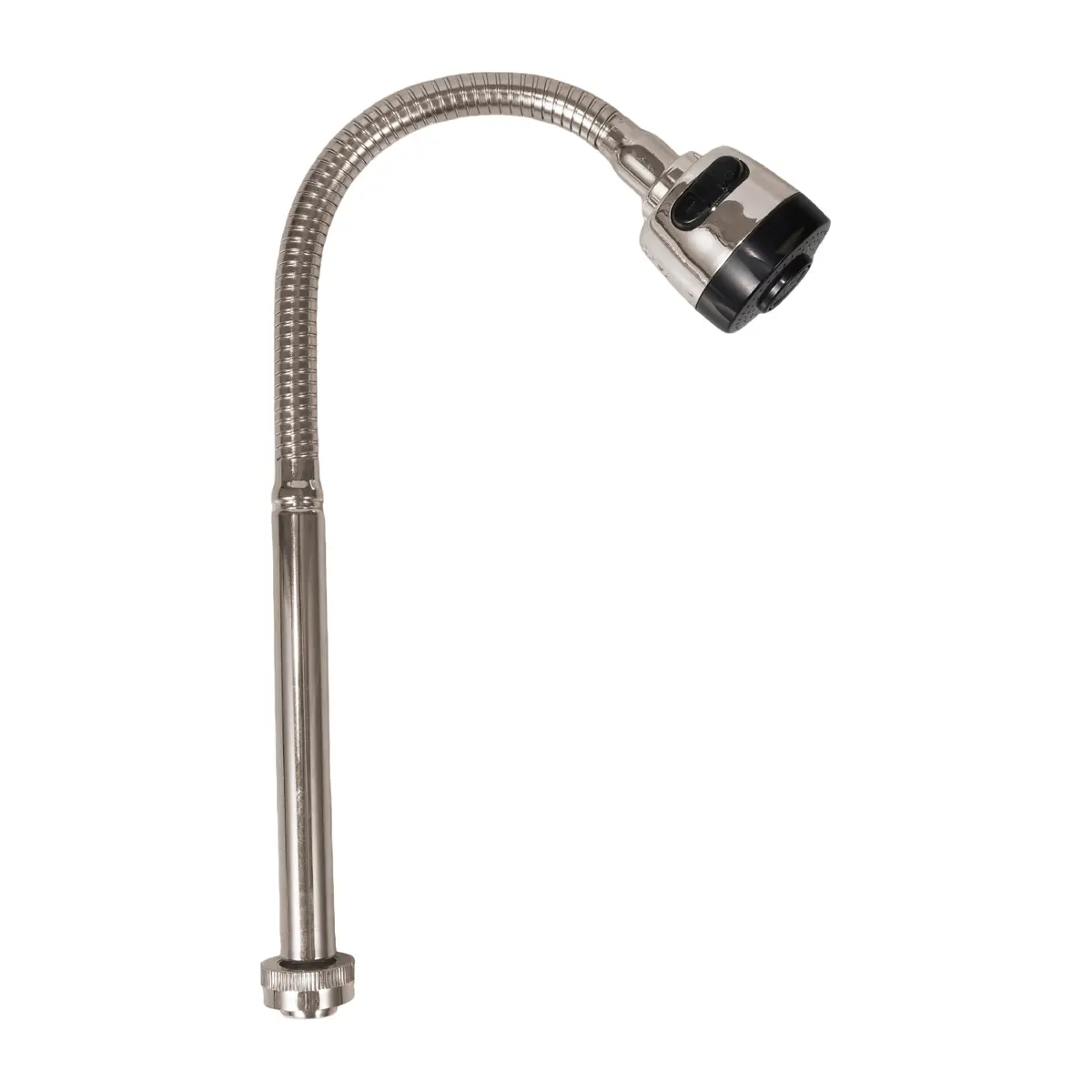Cuello Flexible 18Mm Para Llave Mezcladora De Fregador. Acero Inoxidable. Doble Función. Acabado Satinado. 2