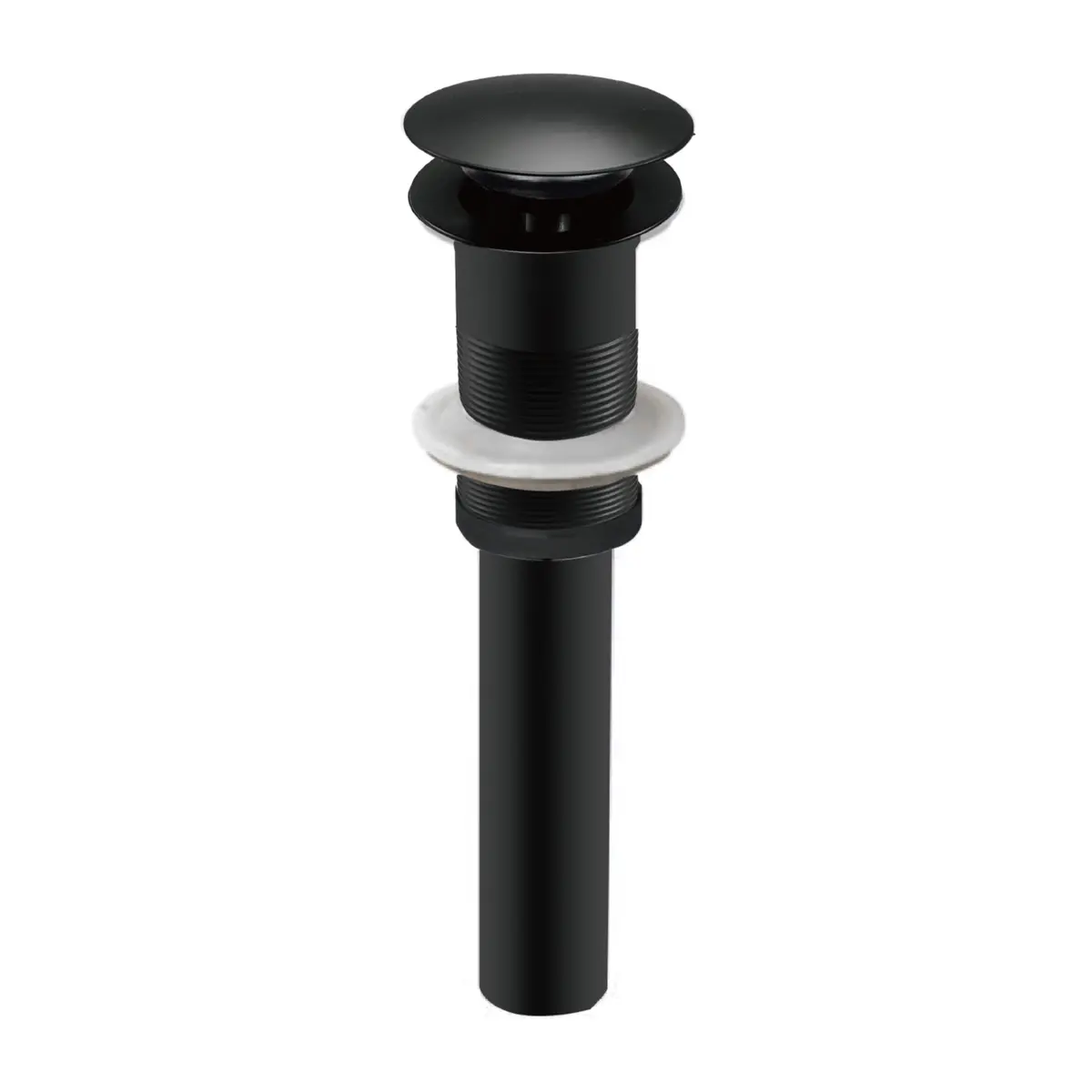 Desagüe Para Lavamanos 1 1/4". Drenaje Con Tapón Push Sin Rebosadero. Color Negro. 2