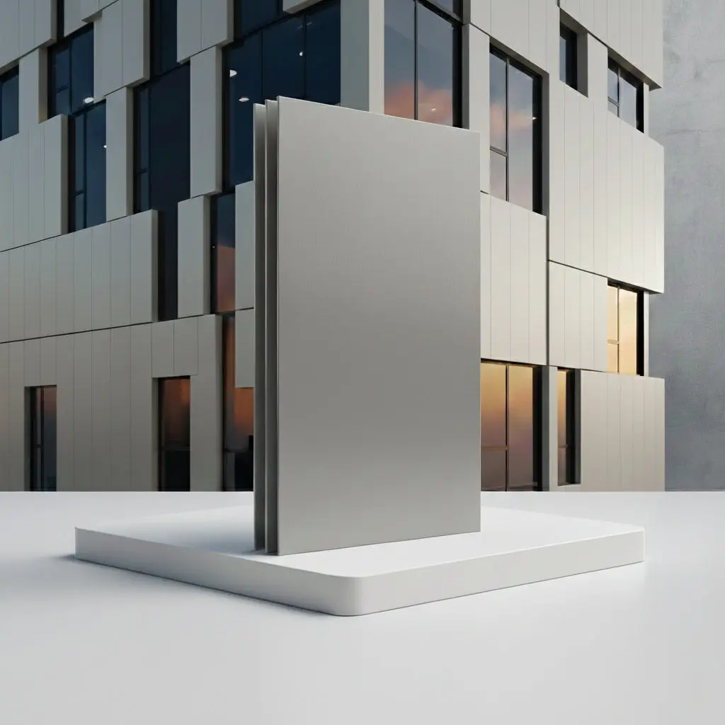 Lámina Alucobond Acm 4Mm Pvdf 1.22X2.44M (4X8pies) Panel Revestimiento Exterior De Alta Calidad Color Gris Ratón B015 Aluminio Compuesto 1