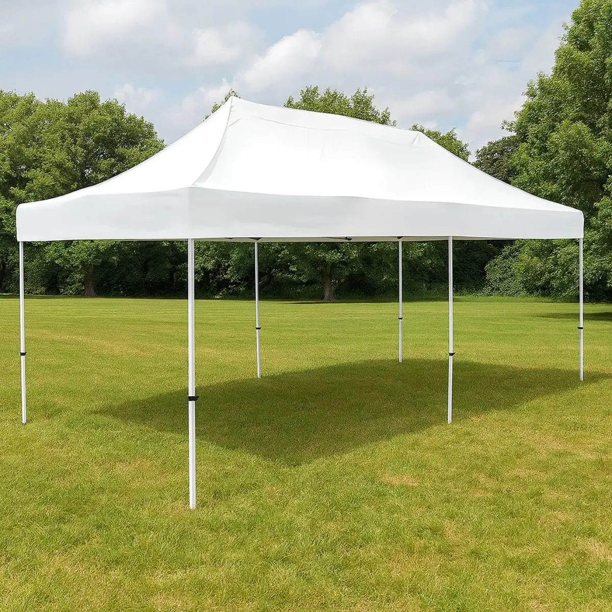 Tolda Gazebo Plegable. 3X6 Mts. Incluye Tubos. Carpa Color Blanco. 1