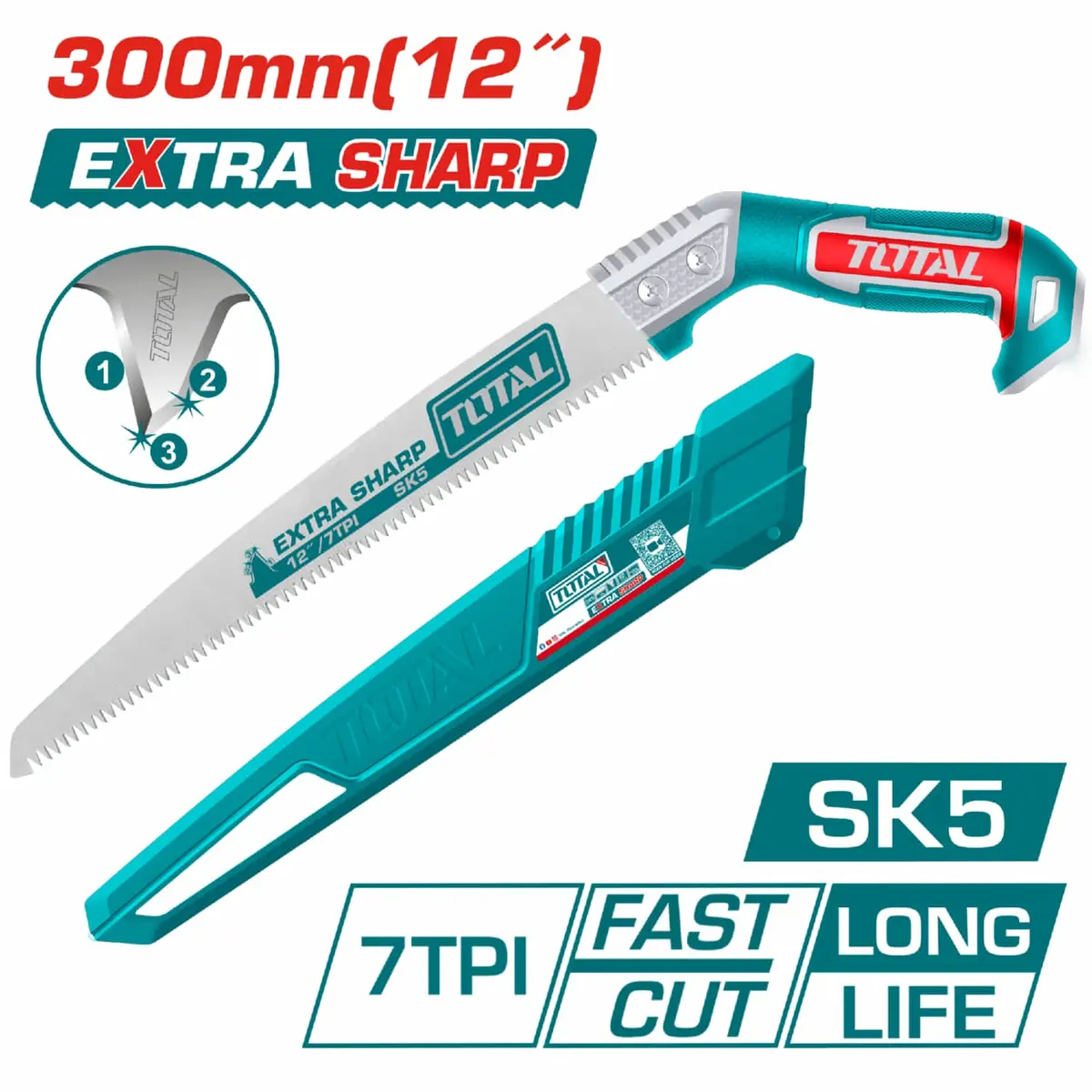 Sierra Para Podar 12” Sk5 7 Tpi Dientes Triples 1