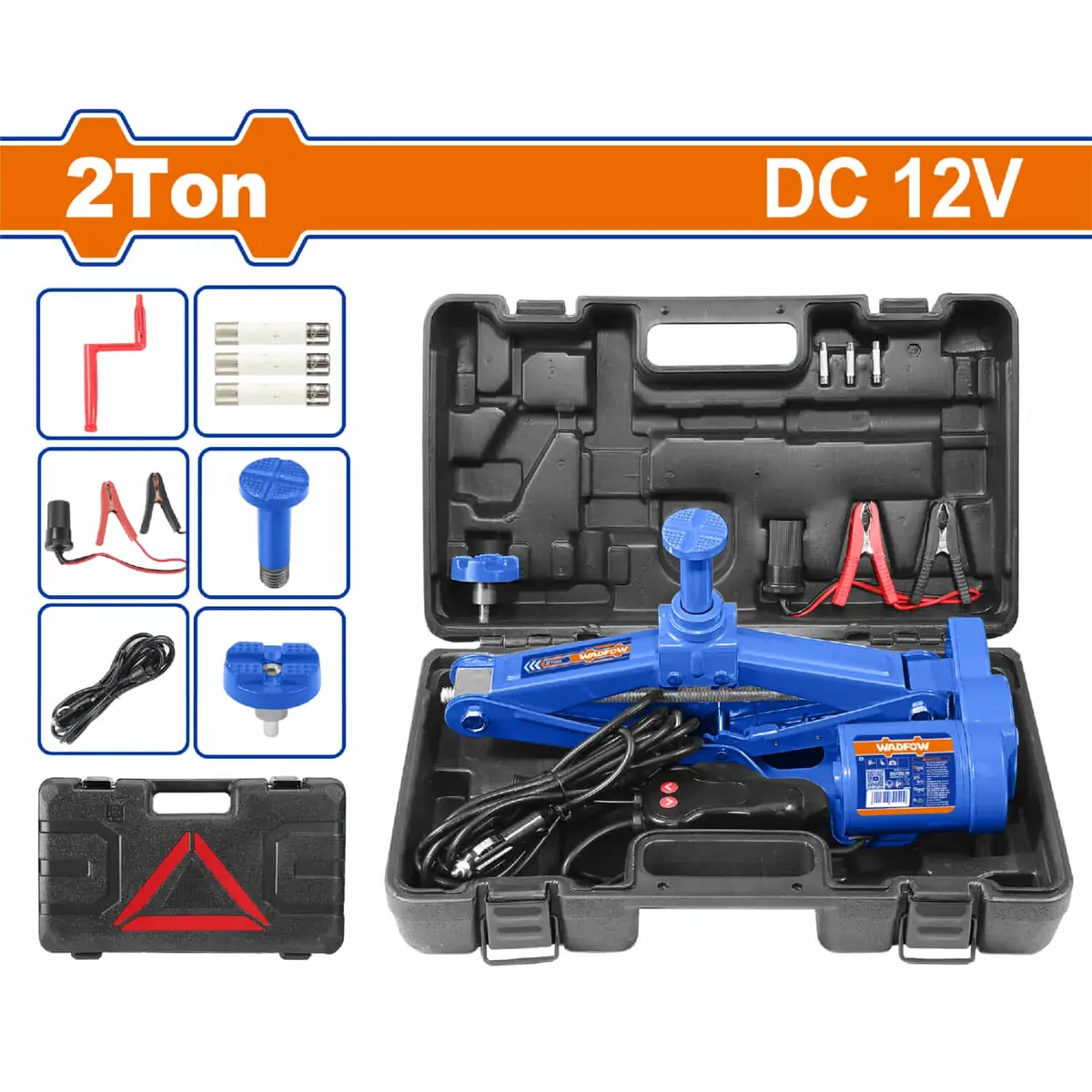 Gato De Tijera Eléctrico 2T 12V Potencia 100W 15A  Rango 120-370Mm 1