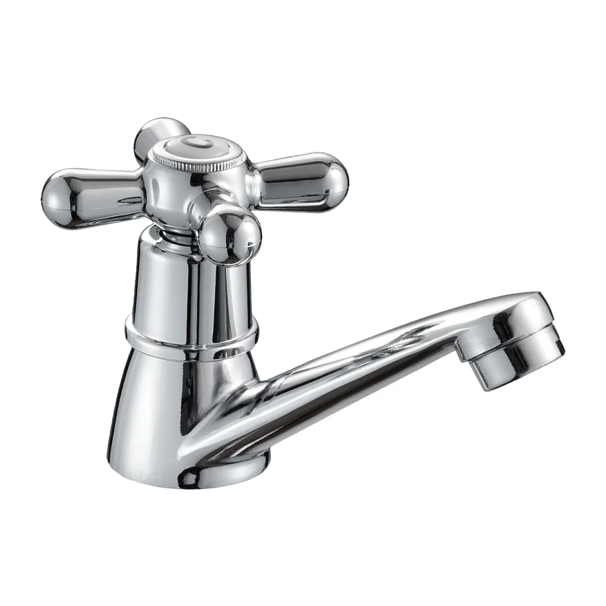 Grifo De Lavamanos Cromado Brillante. Pluma Llave Individual De Baño. 2