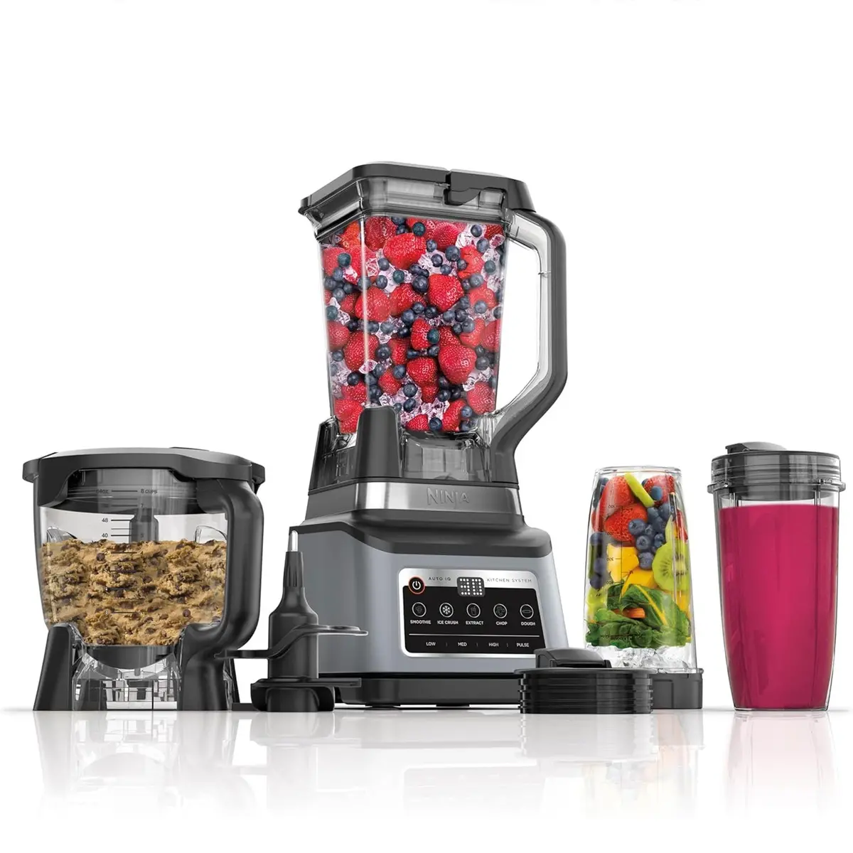 Licuadora 3 En 1 Professional Plus Kitchen System. Sistema De Cocina Bn801 De 1400 W. 4 Velocidades Y 5 Programas Iq. 1