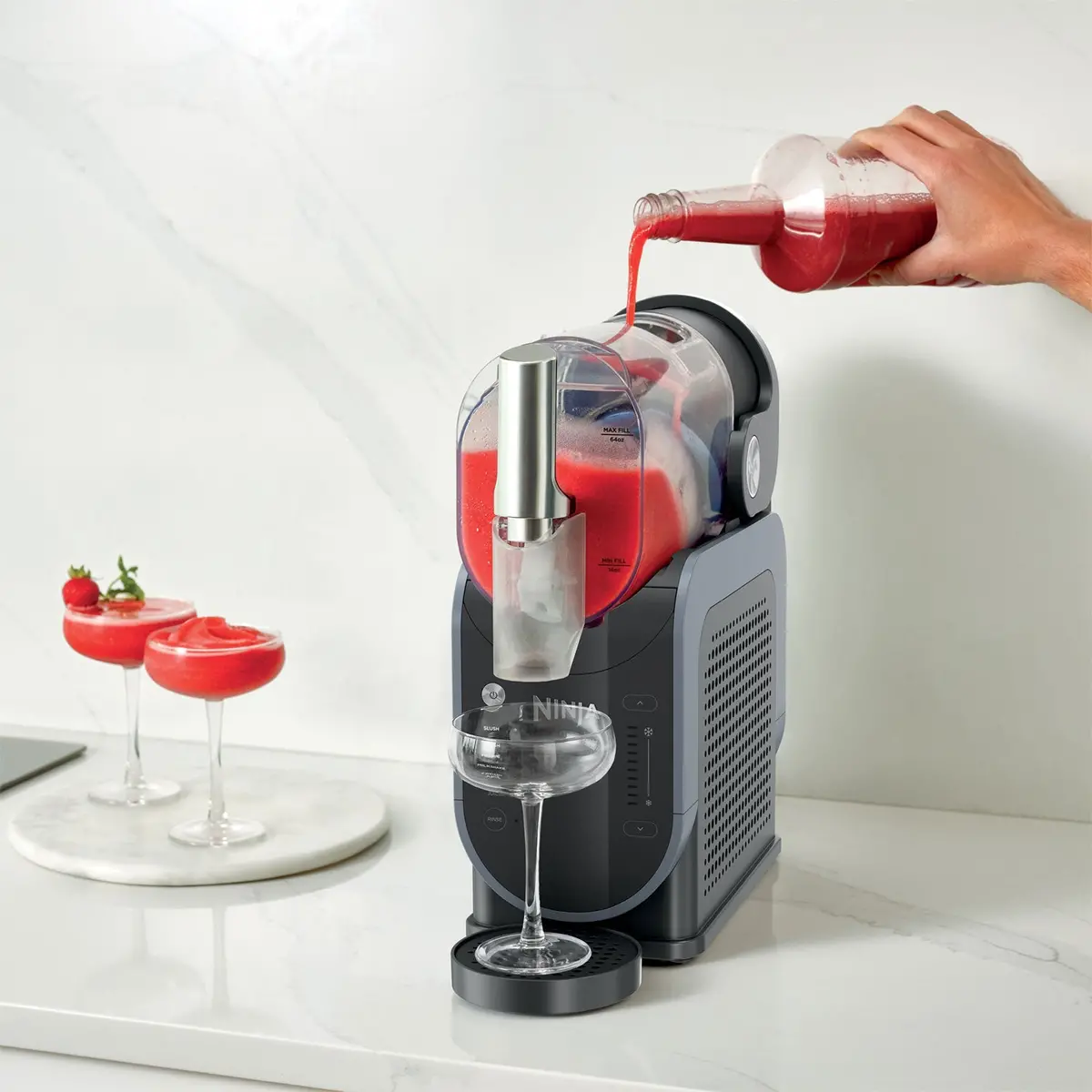Máquina Profesional Ninja Slushi. Máquina De Bebidas Congeladas Y Granizados De 88 Onzas, 5 Programas Preestablecidos. 2