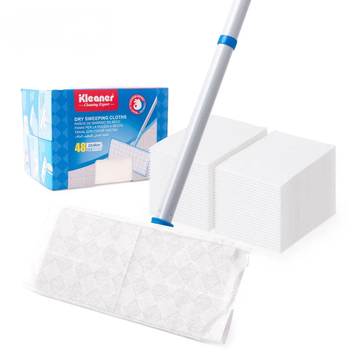 Paños De Barrido En Seco Desechables (48 Unidades) 22×30 Cm. Trapos Desechables Para Mopa O Trapeador Plano. 1