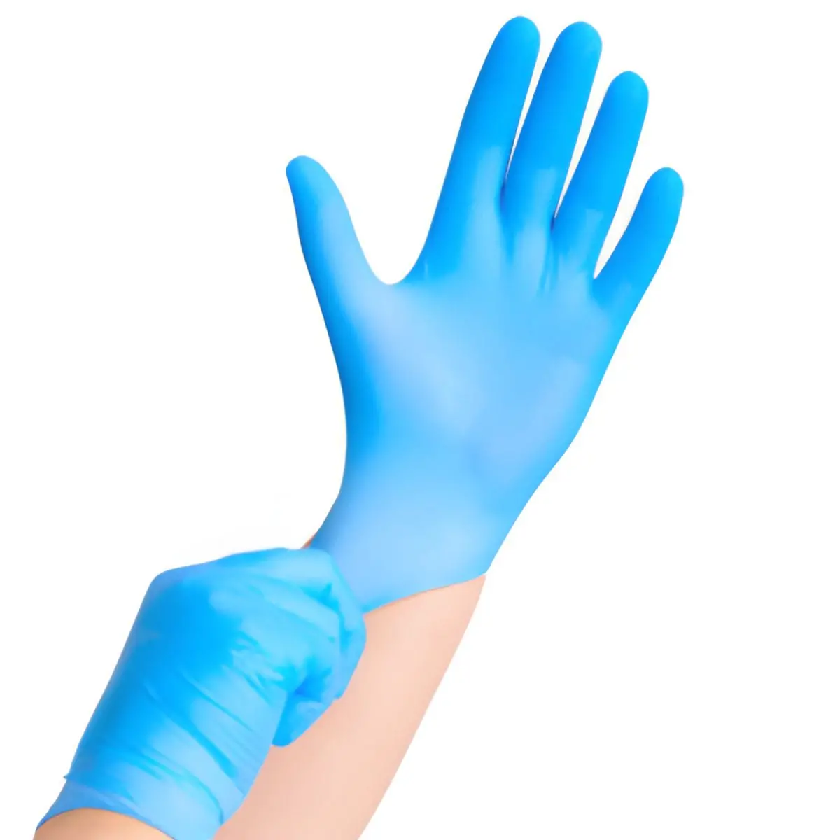 Guantes Desechables De Nitrilo (25 Pares) Talla L. Color Azul. 1