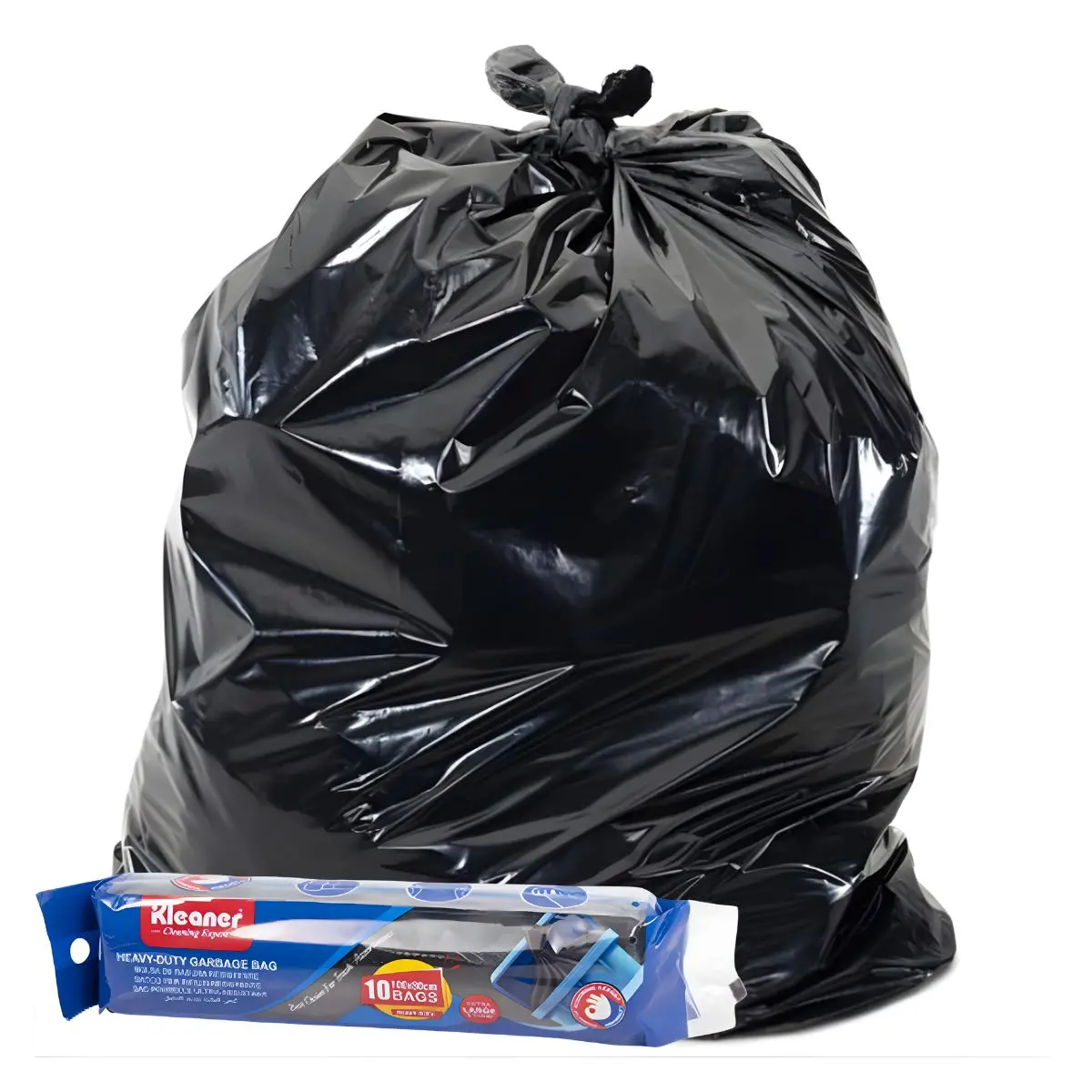 Bolsas De Basura Extra Grandes 180L (47Gal). Color Negro 100×80Cm. Pack De 10 Unidades. Bolsas Resistentes Para Desechos Pesados. Cartuchos. 1