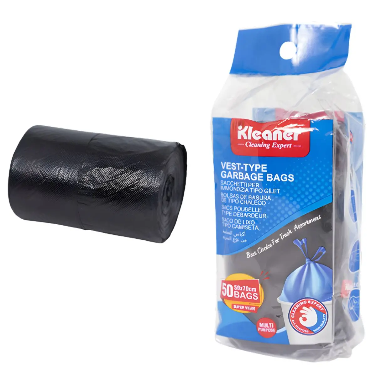 Bolsas De Basura Negras 56L (15Gal). Bolsas De Residuo 50X70cm. Cartuchos (Pack De 50 Unidades). 2