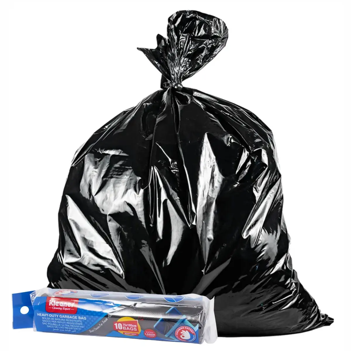 Bolsas De Basura Negras 170L (45Gal). Bolsas De Residuo 75X105cm. Cartuchos (Pack De 10 Unidades). 1
