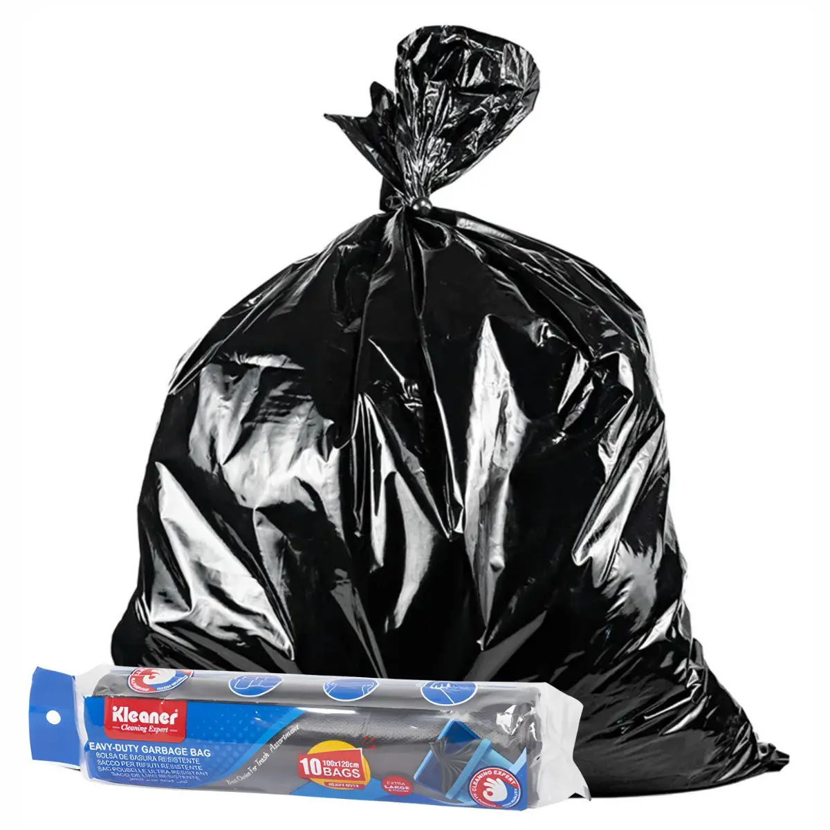 Bolsas De Basura Negras 240L (63Gal). Bolsas De Residuo 100X120cm. Cartuchos (Pack De 10 Unidades). 1