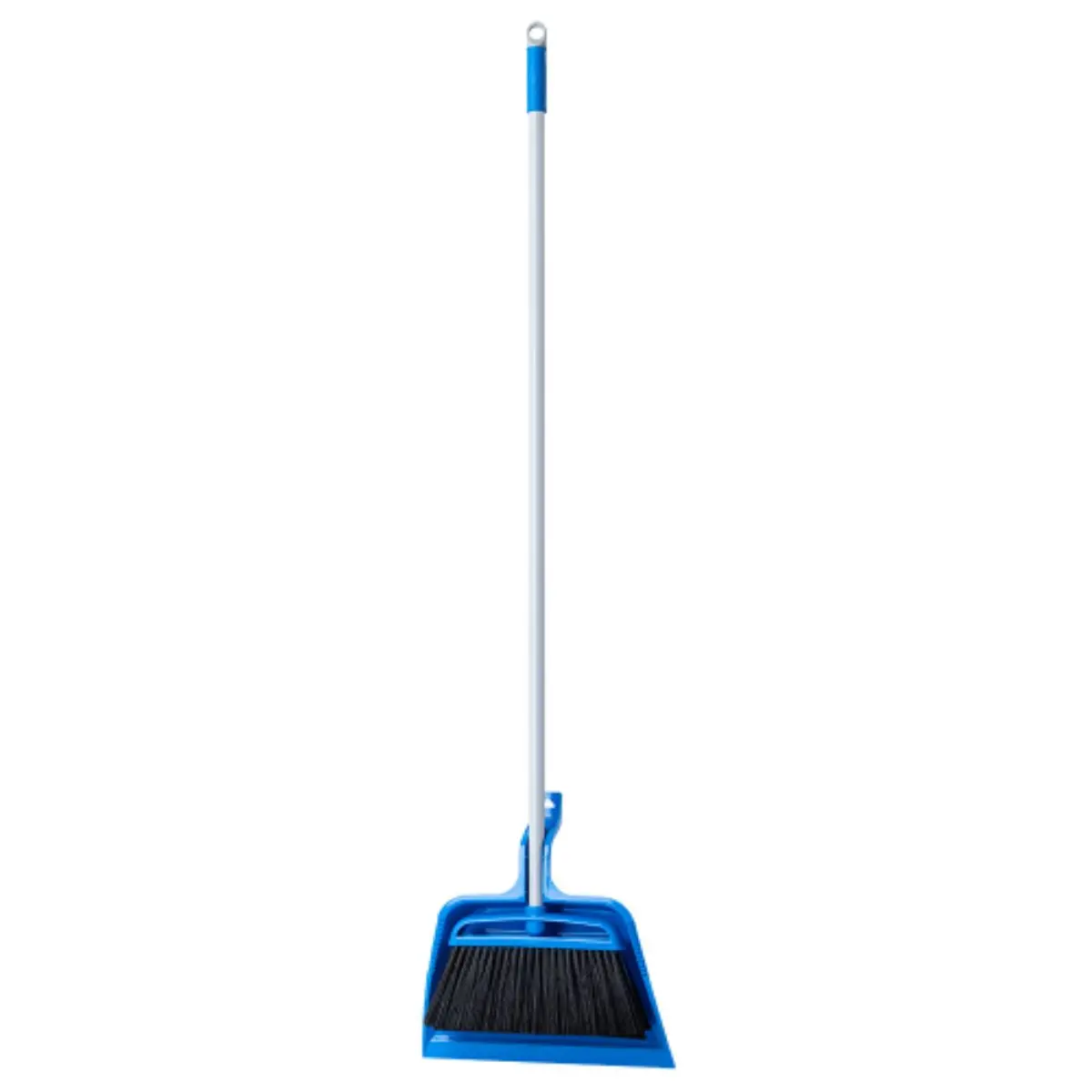 Recogedor Con Escoba De Mango Largo Metálico (130 Cm). Set De Limpieza 2 Piezas. 2