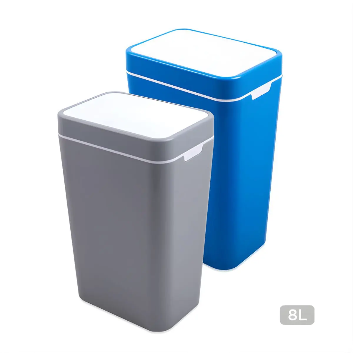 Bote De Basura Rectangular 8 Litros. Papelera Compacta. Tinaco Para Desperdicios. Colores Surtidos (Envío Al Azar). 1