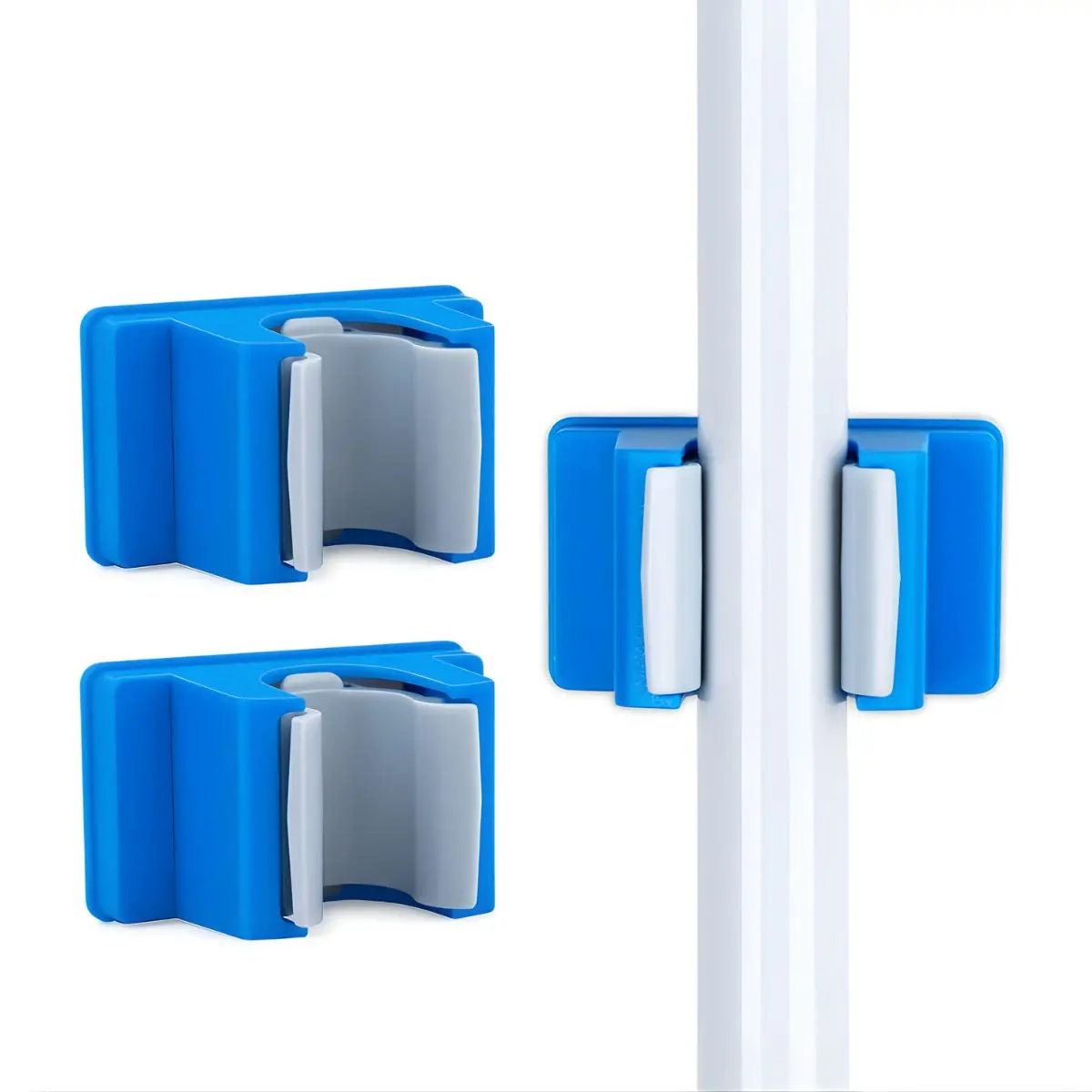 Soporte Organizador De Pared Autoadhesivo Para Escobas Y Trapeadores. Pack De 2 Unidades. Ganchos. 1