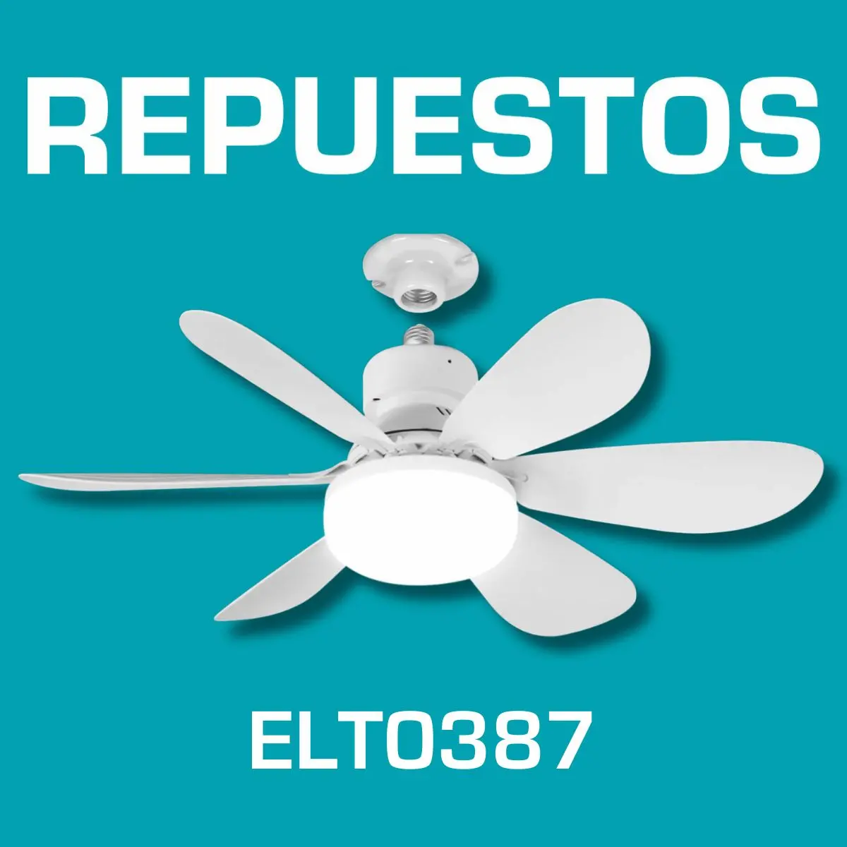 Repuestos Abanico De Techo 20" Socket E27 Con Luz Led. Código Elt0387 1