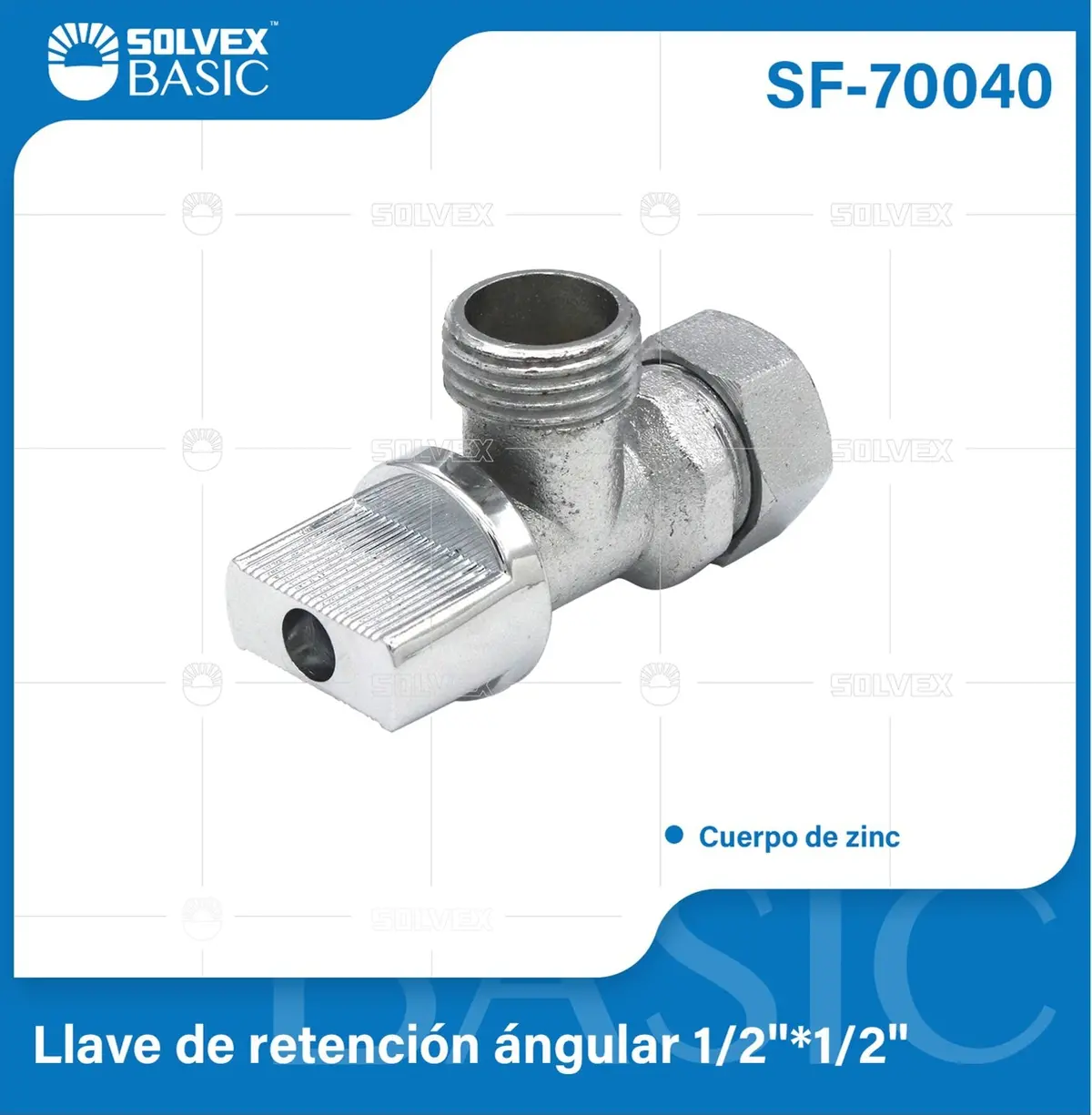 Válvula Angular De Aleación De Zinc De 1/2" Brillante 1