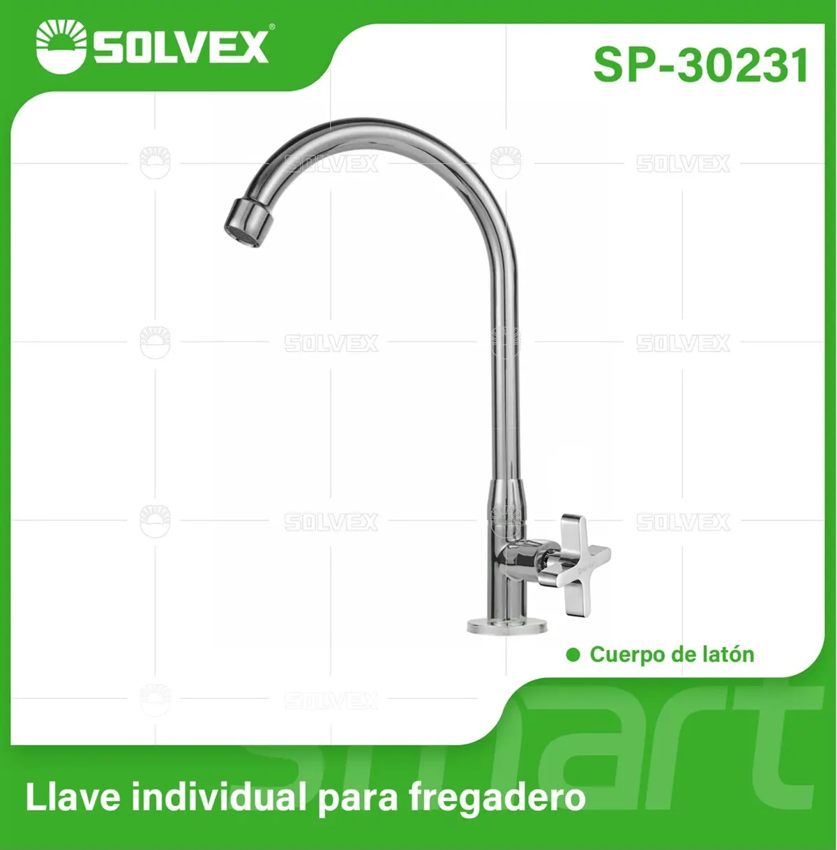 Llave De Fregador De Latón Cromado. Pluma Grifo De Cocina Alto Con Tubo De Acero Inoxidable Y Válvula De Agua Fría. 1
