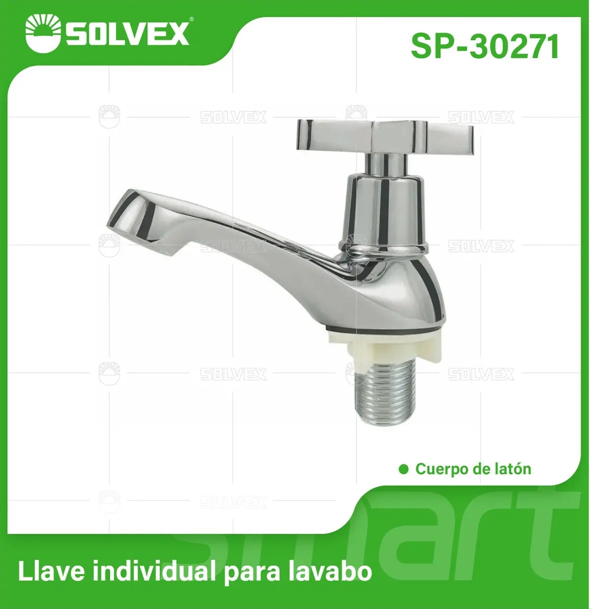 Llave Para Lavabo De Latón Cromado. Pluma Grifo Individual Para Lavamanos. De Agua Fría Y Acabado Brillante. 1