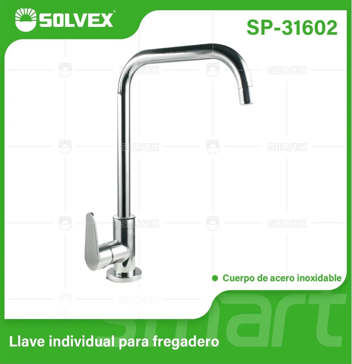 Llave De Fregador Individual. Color Cromado Brillante. Grifo Para Cocina. Pluma De Acero Inoxidable. 1