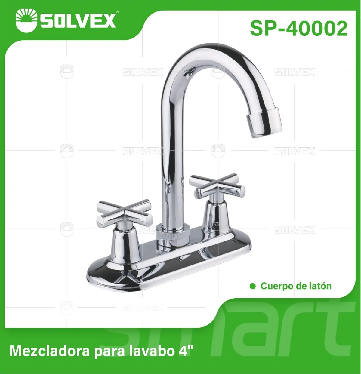 Llave Mezcladora 4" Para Lavamanos Tipo Bar. Pluma Grifo De Cuello Alto Giratorio Y Manijas De Cruz. Agua Fría Y Caliente. 1
