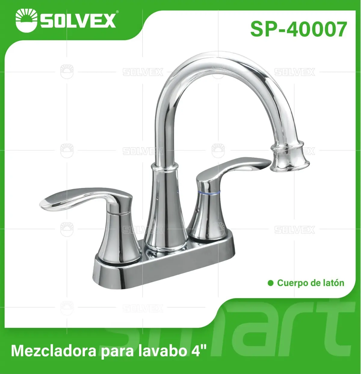 Llave Mezcladora 4" Para Lavamanos Con Cubierta Y Manerales Estilo Palanca. Pluma Grifo Con Modo Frío Y Caliente. 1