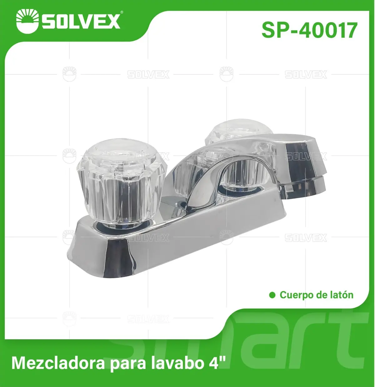 Llave Mezcladora 4" Para Lavamanos Con Cubierta Y Manerales Acrílicos. Pluma Grifo Con Modo Frío Y Caliente. 1