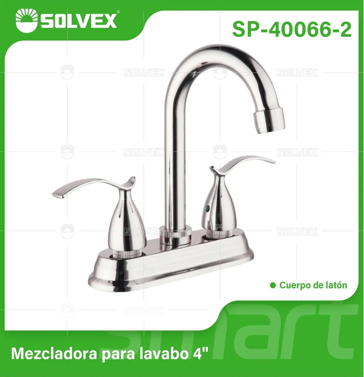 Llave Mezcladora 4" Para Lavamanos Con Cubierta Y Manerales Estilo Elegante. Pluma Grifo De Acabado Satinado. 1