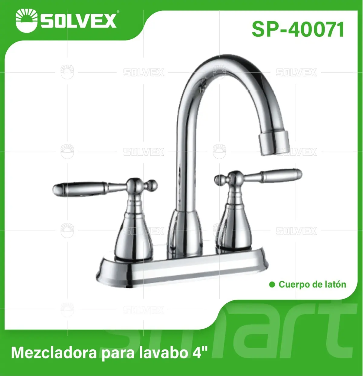 Llave Mezcladora 4" Para Lavamanos Con Cubierta Y Manerales Tipo Palanca. Pluma Grifo Con Modo Frío Y Caliente. 1