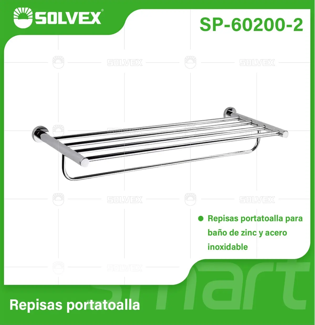 Toallero Repisa De Pared Para Baño. Acero Inoxidable Y Zinc Con Acabado Satinado Cepillado. 1