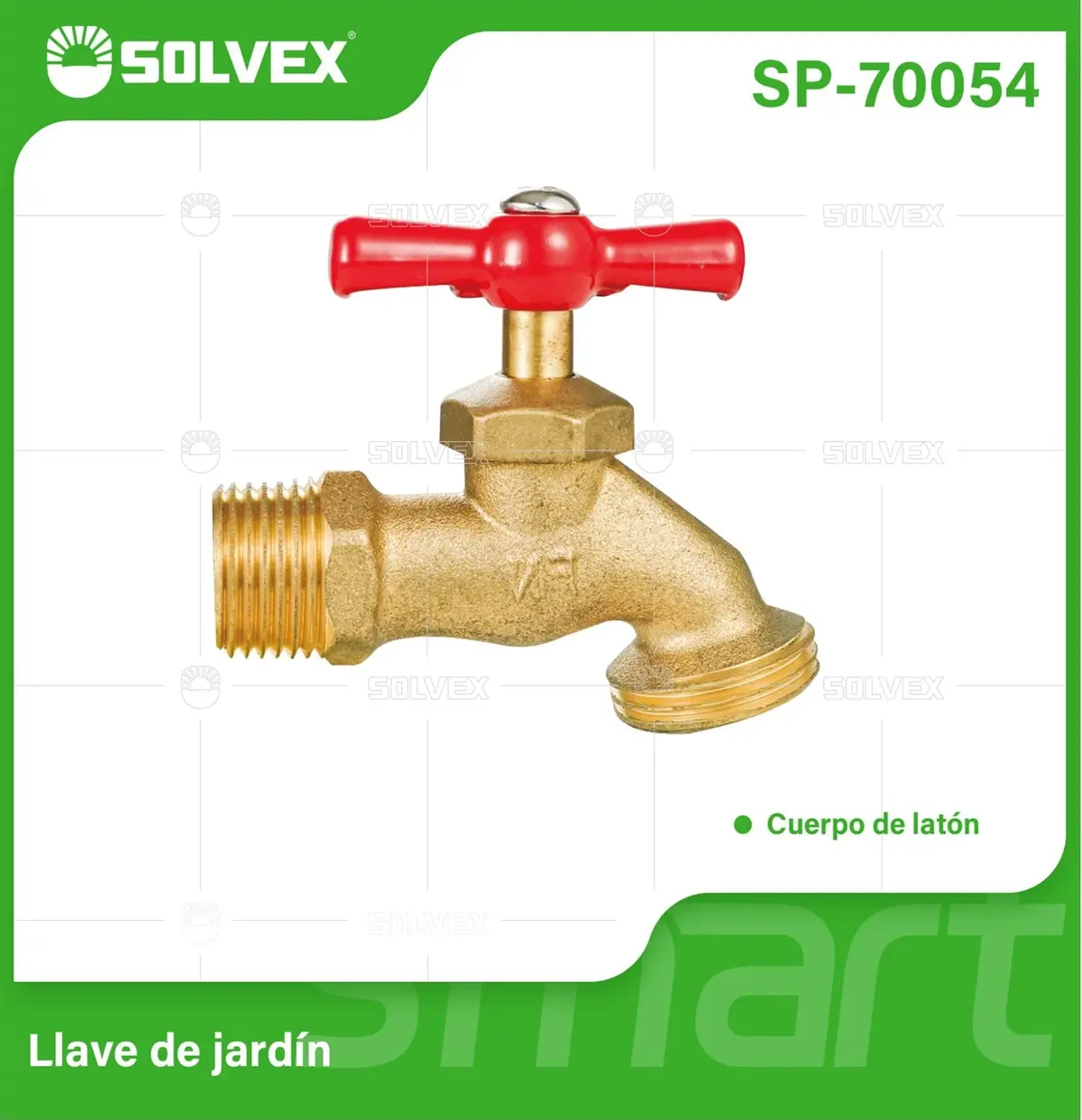 Llave De Agua Con Rosca Para Manguera 1/2" Y 3/4" Cuerpo De Latón. Uso En Jardín Y Tomas De Agua. 1