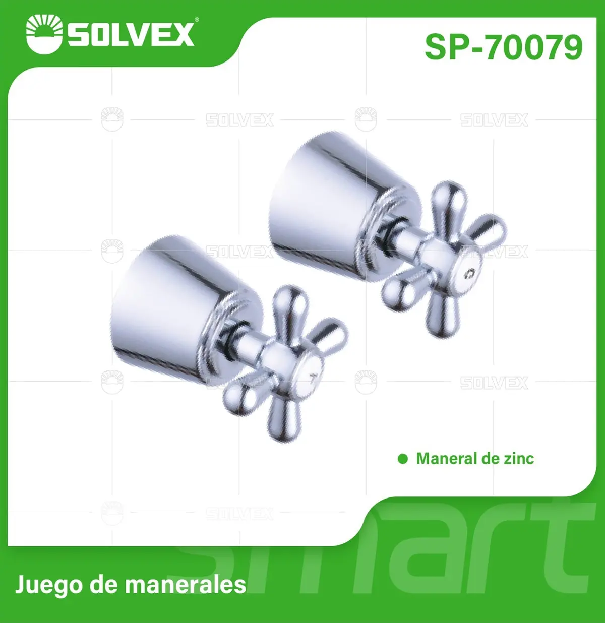 Manerales Para Ducha Y Regadera De Zinc Cromado. Estilo Cruz Clásico. (Par De Manijas) 1