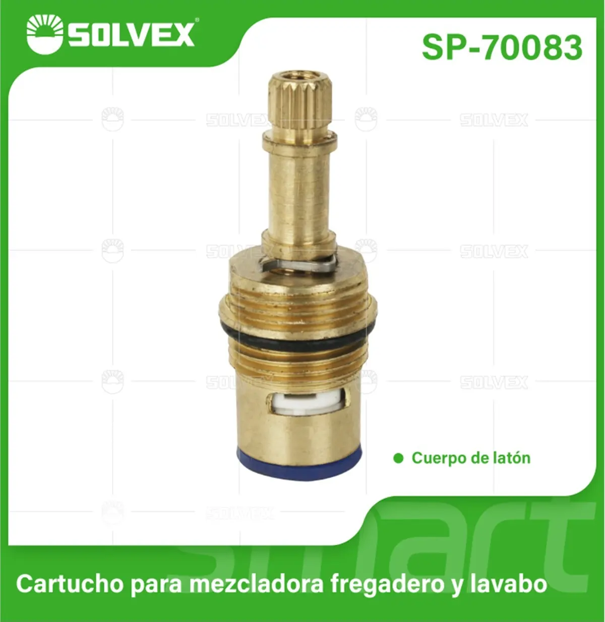 Cartucho De Latón Para Mezcladora 1/2". Repuesto Para Lavamanos Y Fregadores De 1/4 De Vuelta. 1