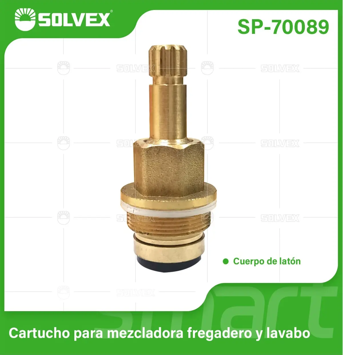 Cartucho De Latón Para Mezcladora 1/2" Vuelta Completa. Repuesto Universal Para Lavamanos Y Fregadores. 1