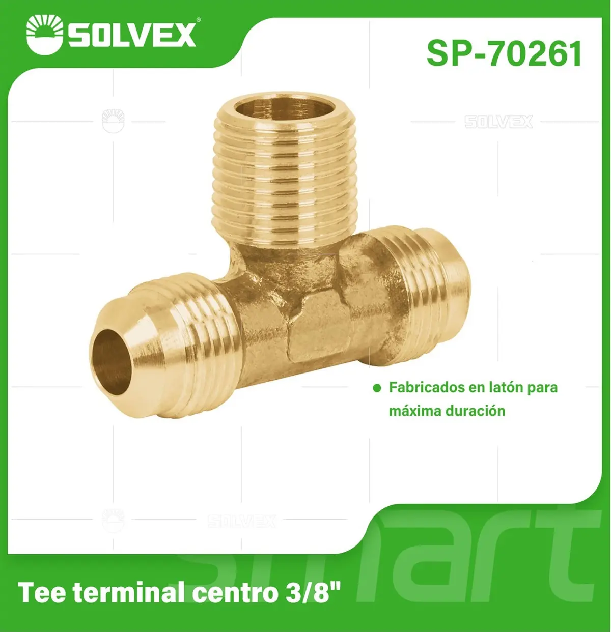 Conector Tipo T 3/8" Flare De Latón. Tee Terminal De 3 Vías Para Gas Y Plomería. 1