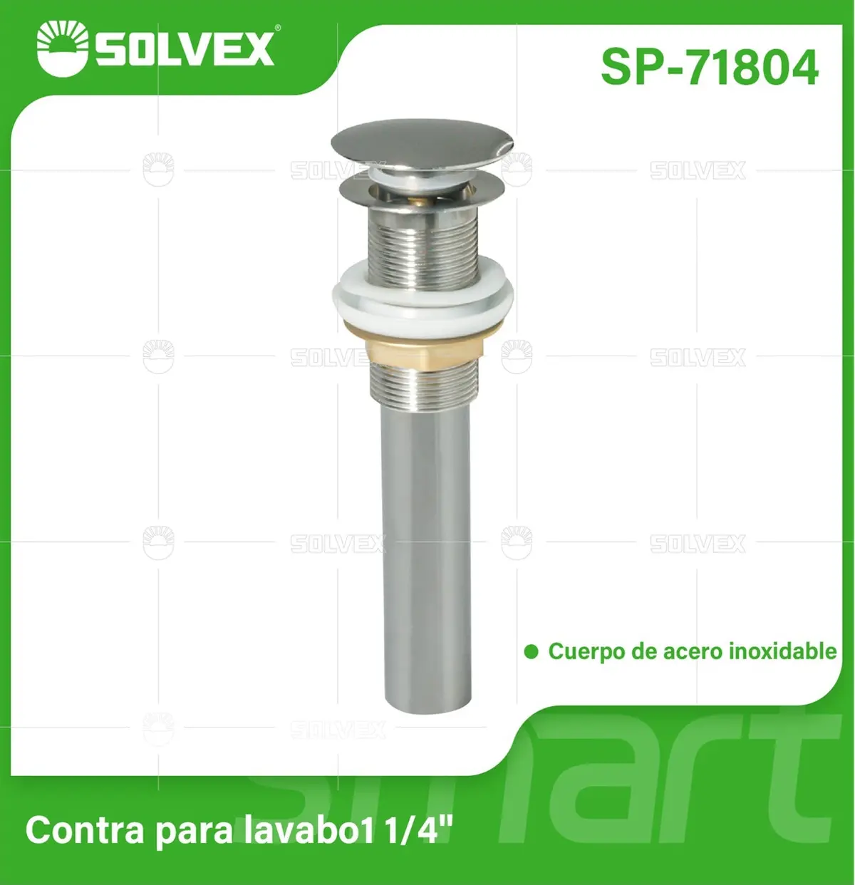 Desagüe Para Lavamanos 1 1/4" Con Tubo Acero Inoxidable. Drenaje Para Fregador. 1