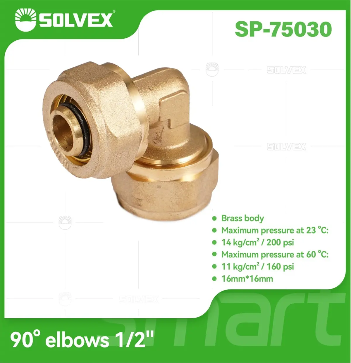 Codo De Compresión 90° 1/2" (16 Mm X 16 Mm) En Latón. Conector Para Agua Y Gas. 1